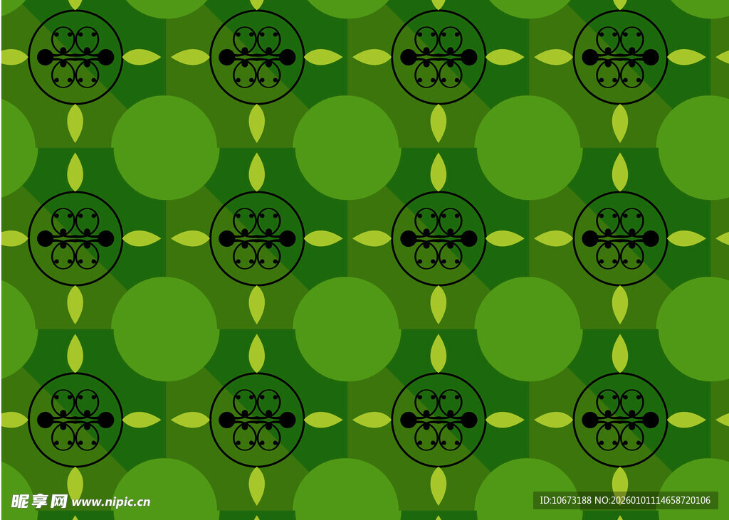 绿色几何图案无缝背景