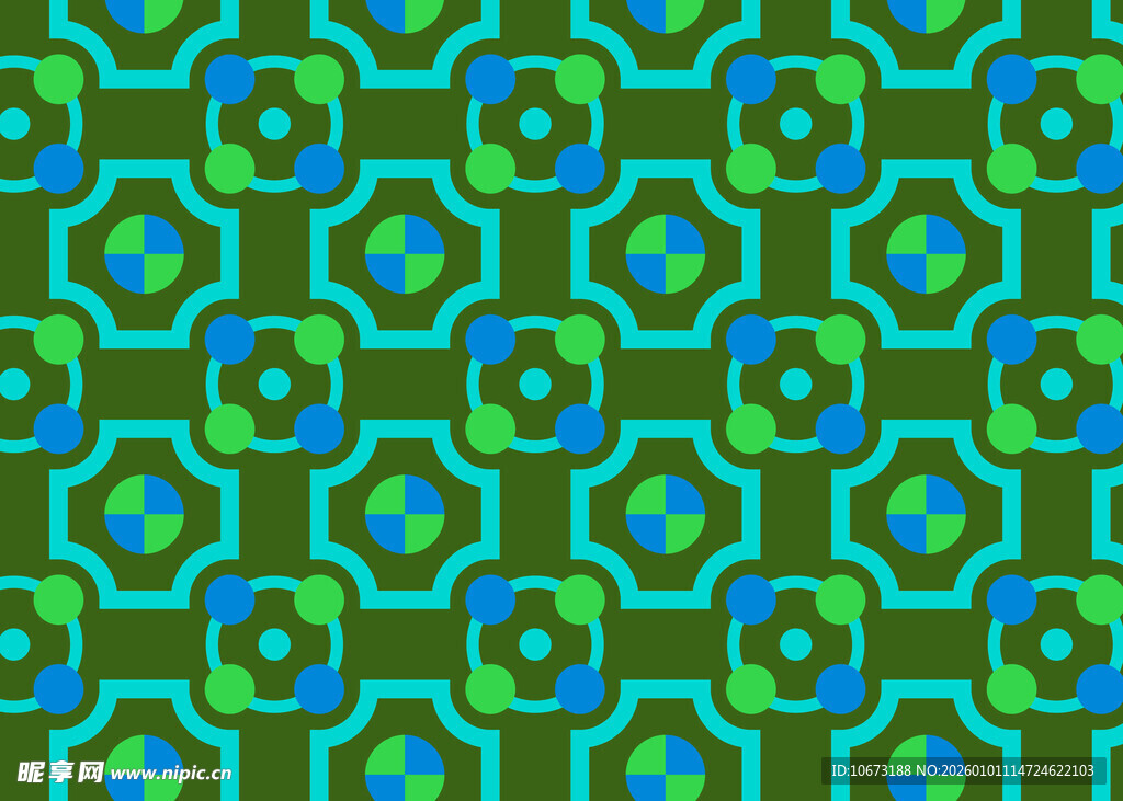绿蓝几何图案背景纹理