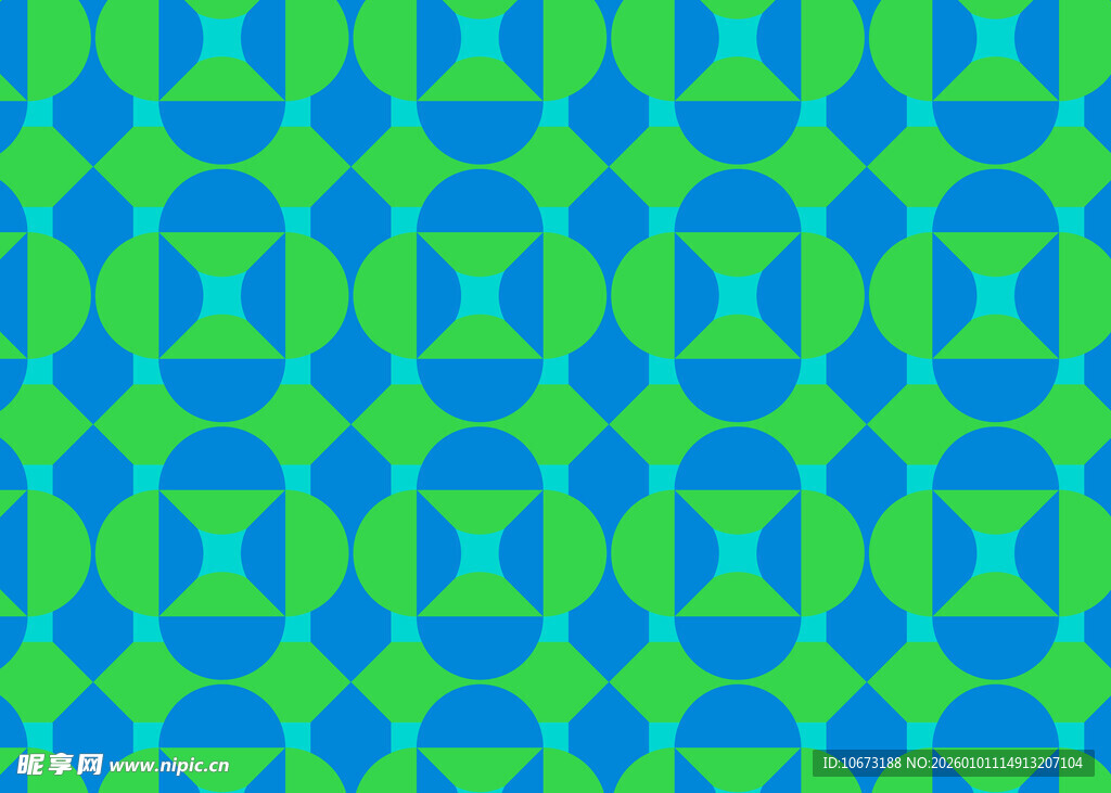 蓝绿几何图案背景纹理