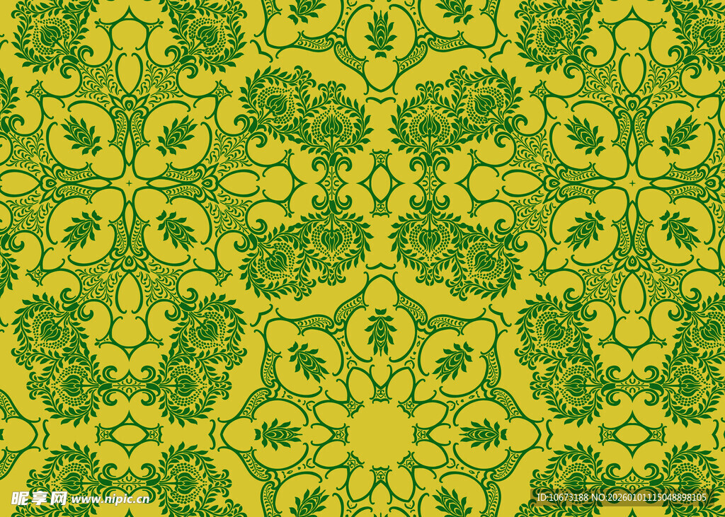 黄绿交织花纹图案