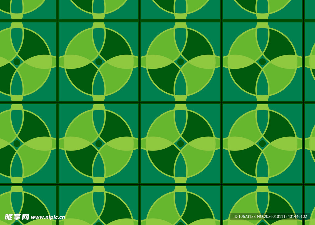 绿色几何图案无缝背景