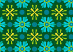 蓝绿花卉图案背景纹理