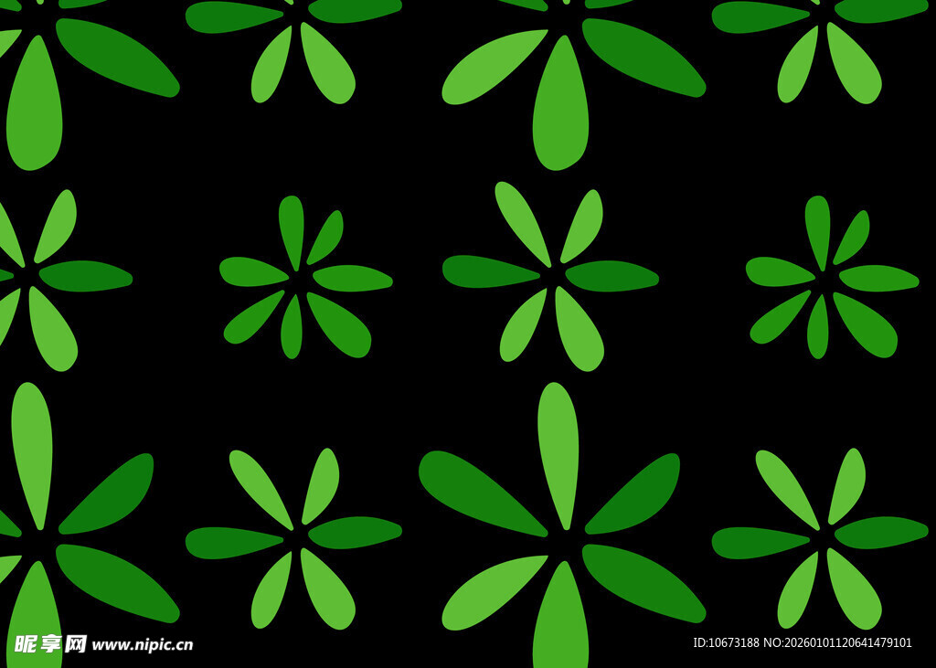 绿色花朵图案背景