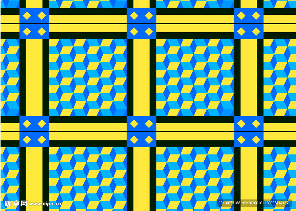 几何图案彩色格子背景