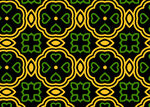黄绿几何花纹图案