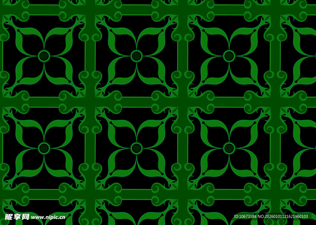 绿色几何花纹图案背景