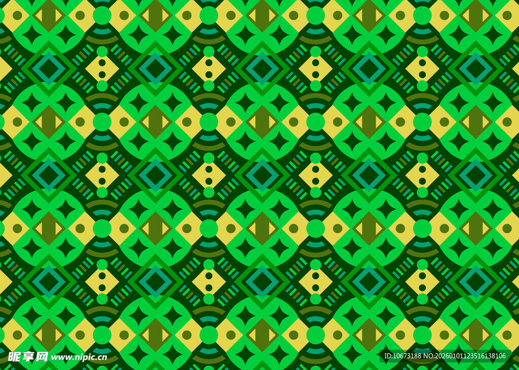 绿色几何花纹图案背景