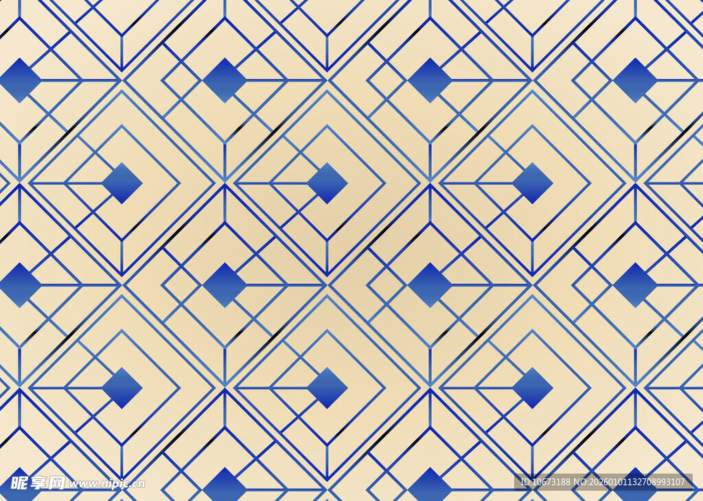 蓝黄几何图案装饰纹理
