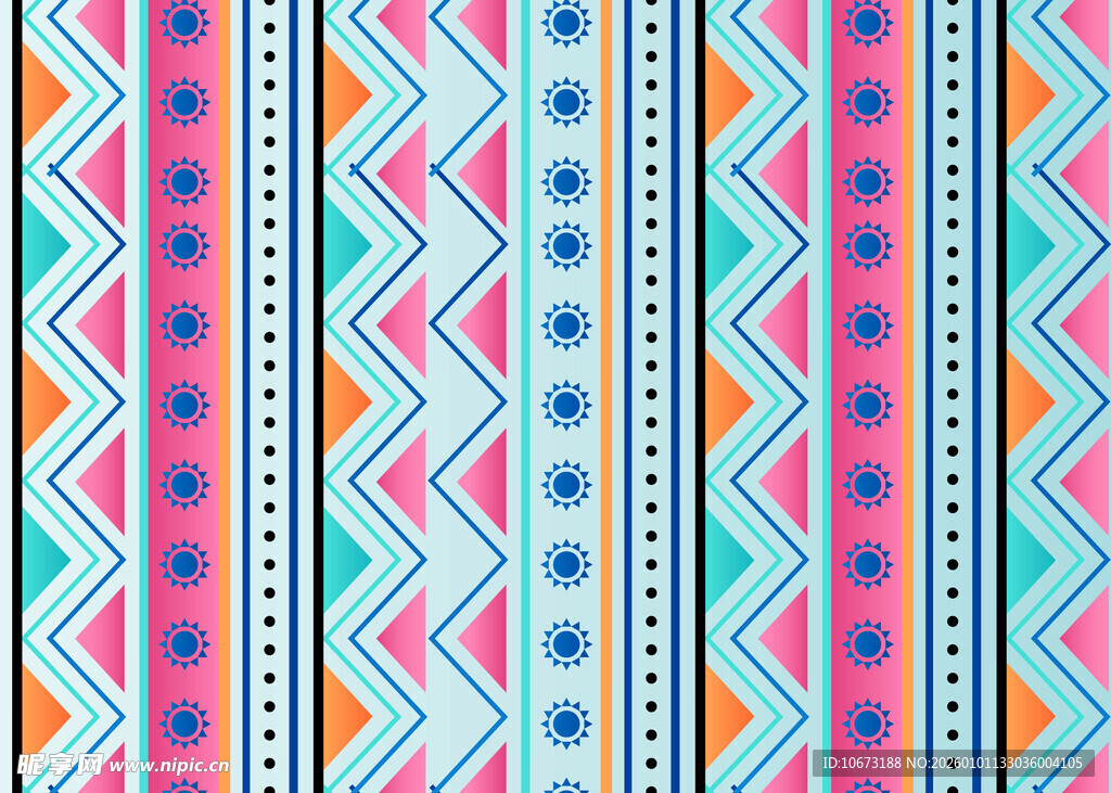 多彩几何条纹图案设计