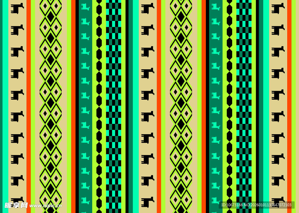 多彩民族风条纹图案背景