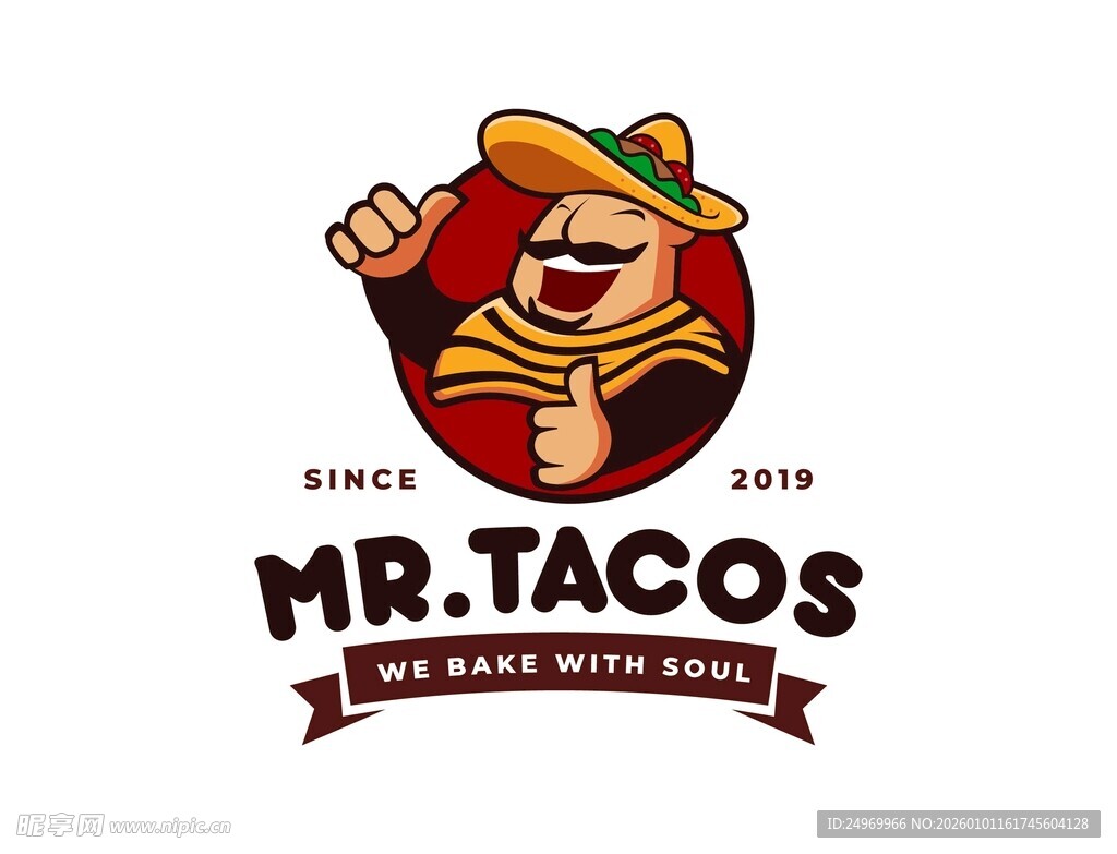 塔可先生标志设计