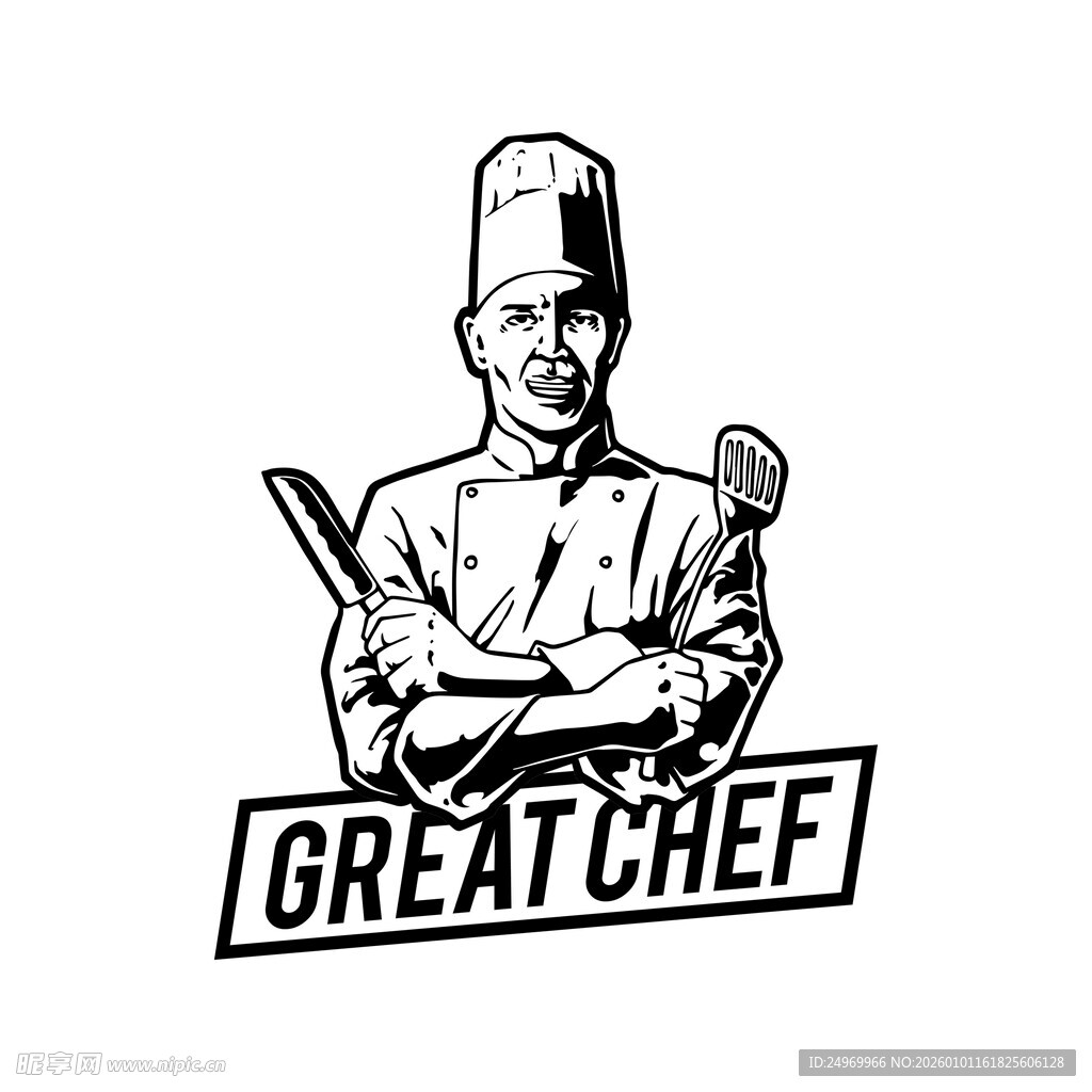 伟大厨师形象标志