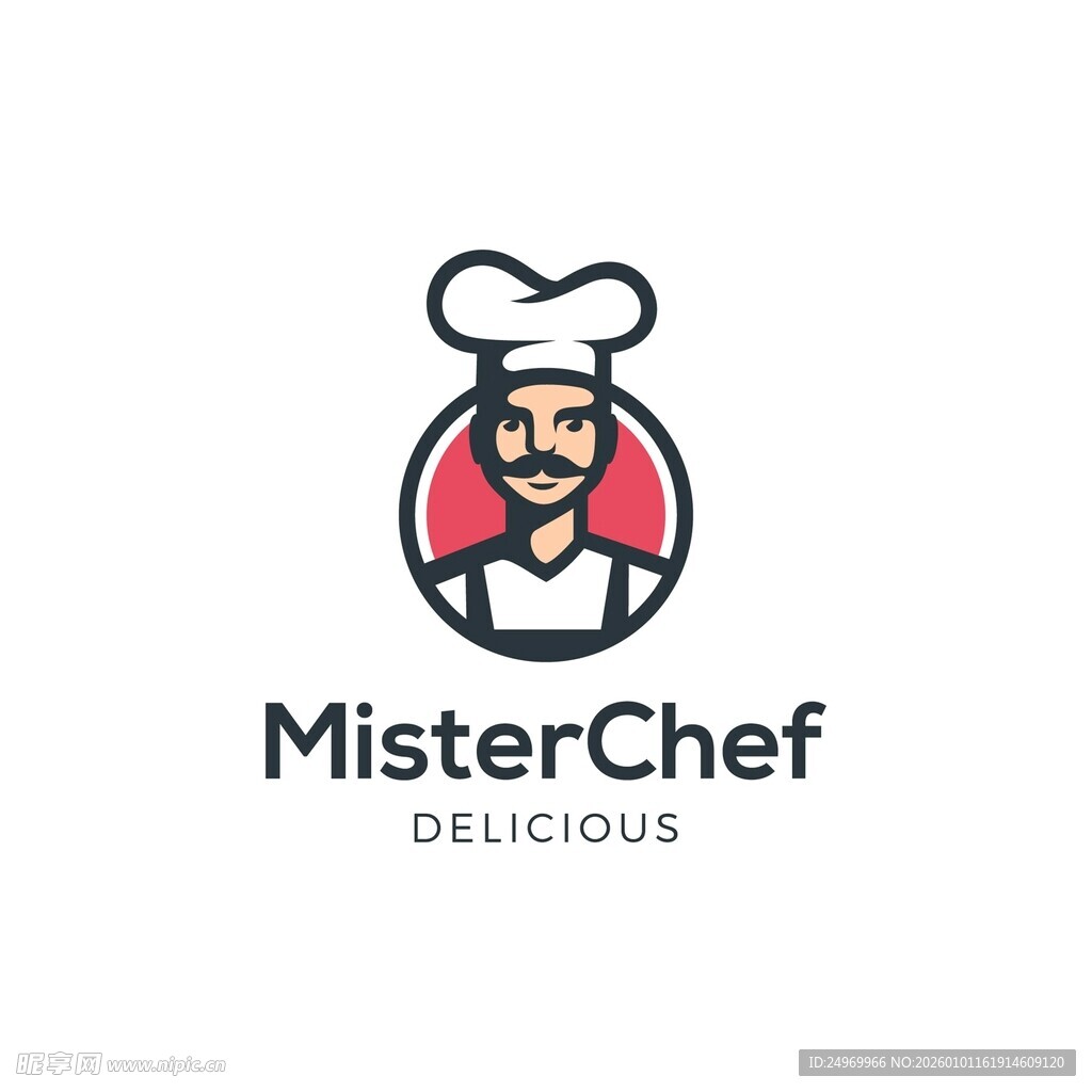 厨师先生标志设计