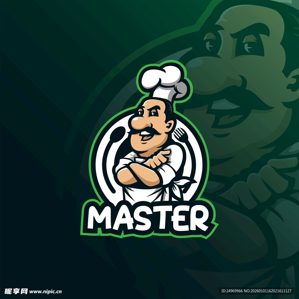厨师大师标志设计