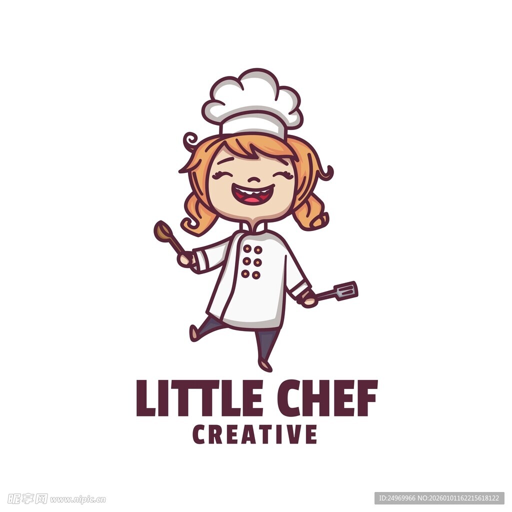 可爱小厨师创意标志