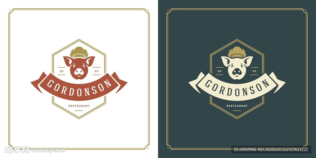 复古风格啤酒品牌标志设计