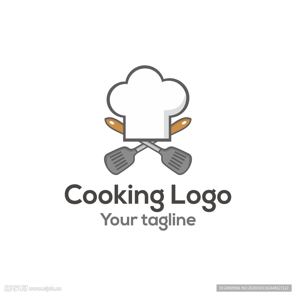 厨师帽烹饪标志设计