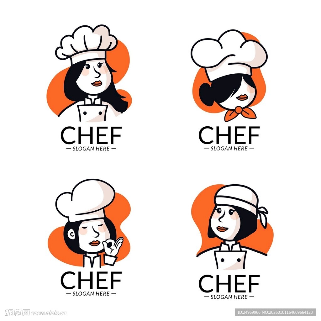 卡通厨师形象设计素材