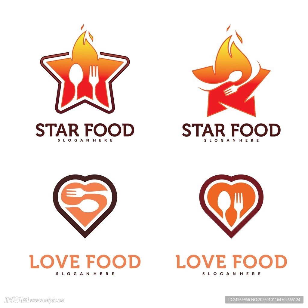 食品相关创意标志设计