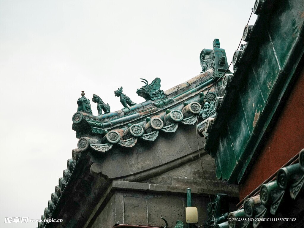 中式古建筑屋顶神兽