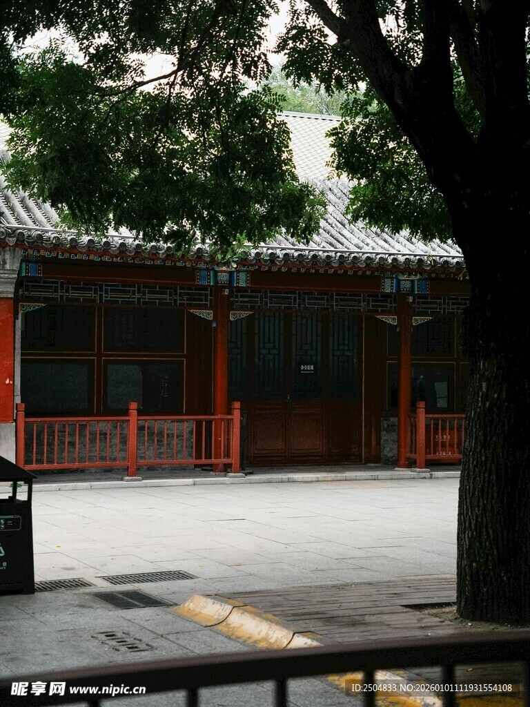 中式庭院建筑景观一角