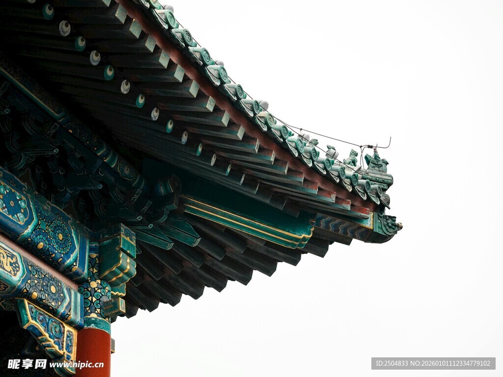 中式古建筑飞檐一角