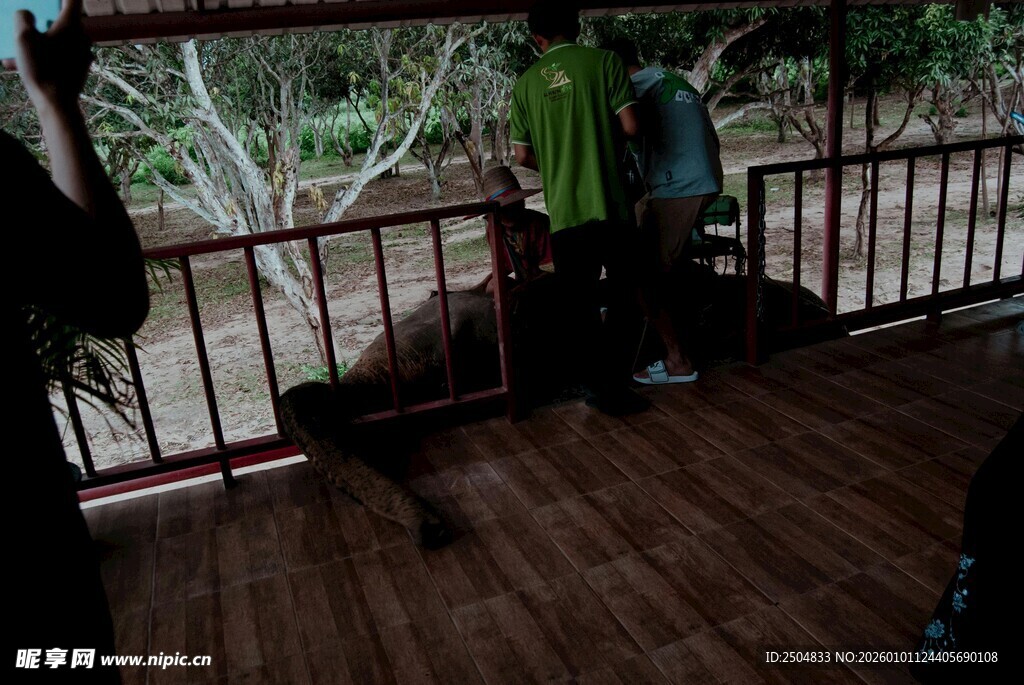 户外木质露台及周边景致