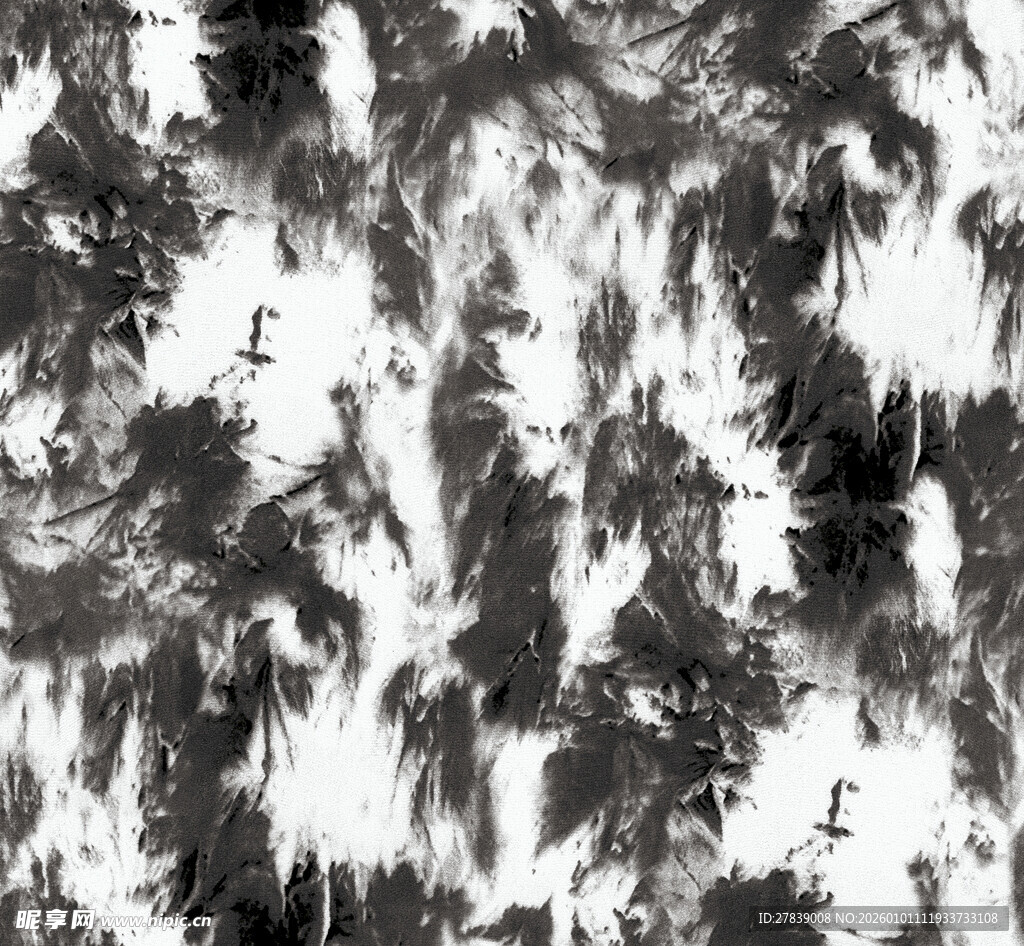 黑白水墨风格抽象