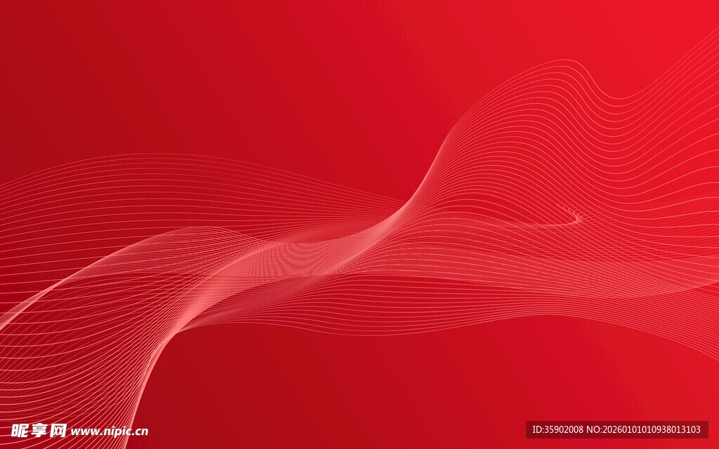 红色动感线条背景图
