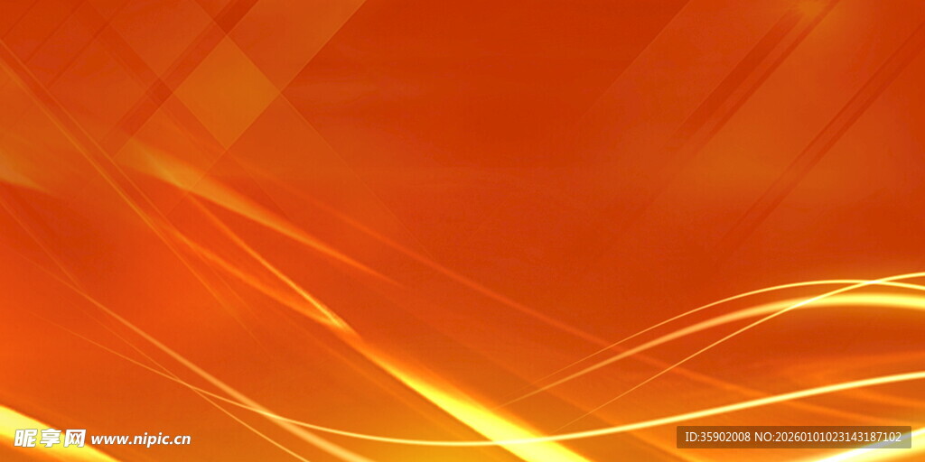 橙色炫光动感抽象背景图
