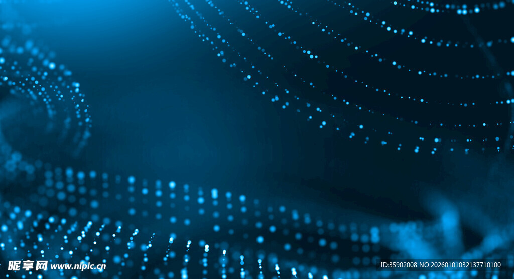 科技感蓝色粒子背景图