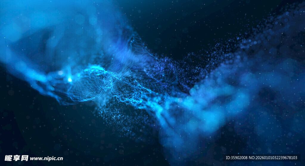 蓝色烟雾特效背景图