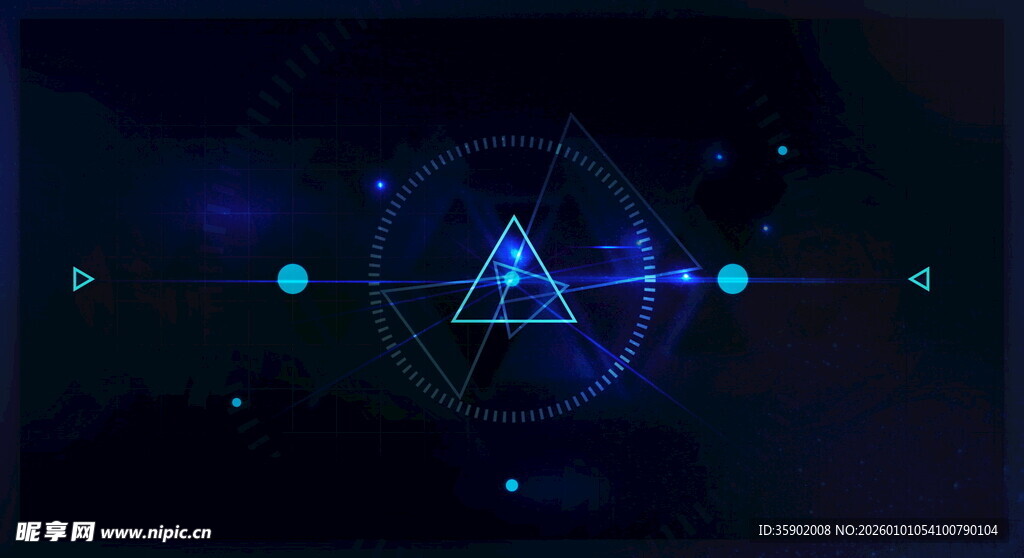 科技感三角光效背景图