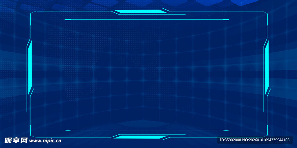 蓝色科技风虚拟屏幕背景