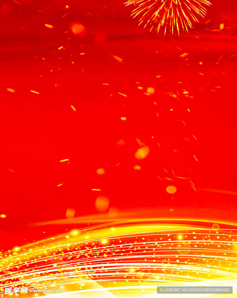 红色烟花背景图