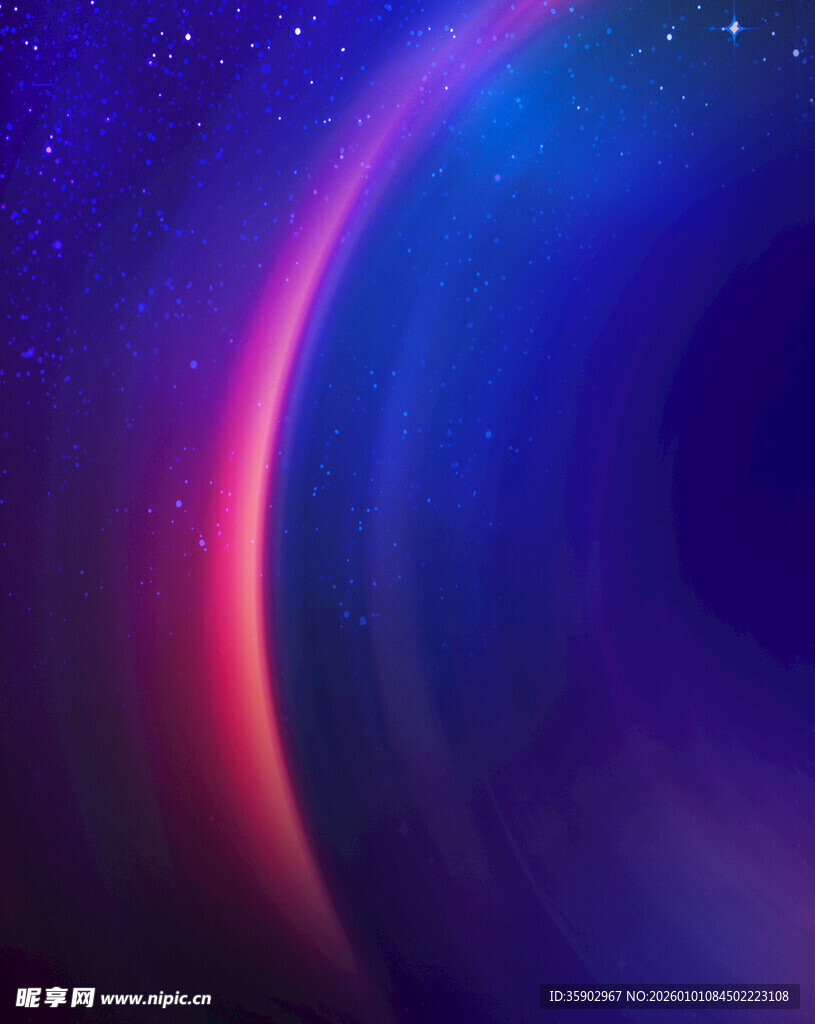 梦幻星空极光背景图像