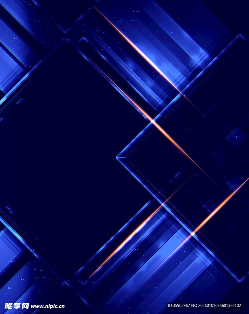 蓝色科技感几何线条背景