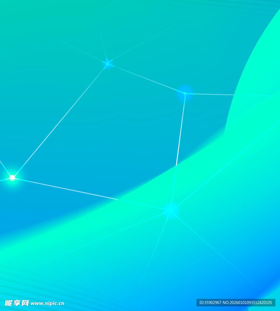 蓝绿渐变抽象几何背景图