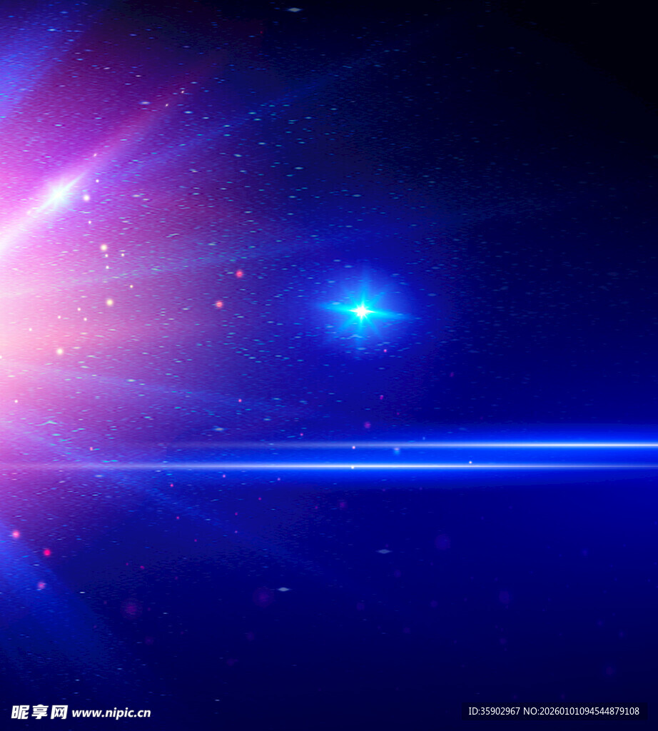 梦幻炫彩的科技光线背景