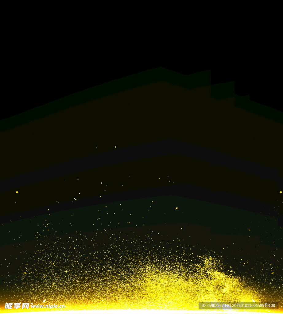 金色粉末飞扬特效画面