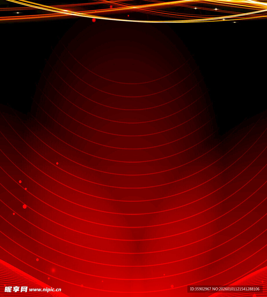 红色动感光线抽象背景图