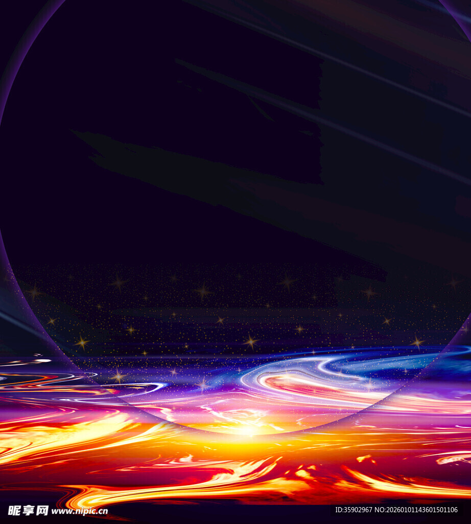 炫彩光影舞台效果背景