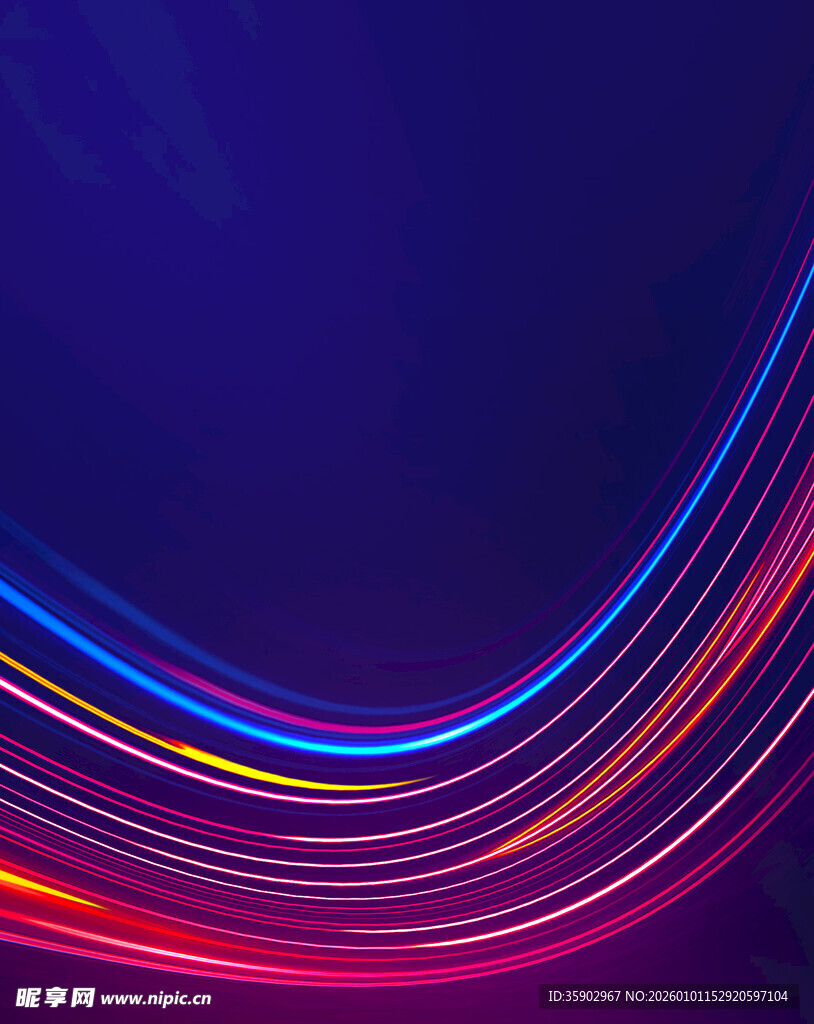 炫彩流动光线背景图