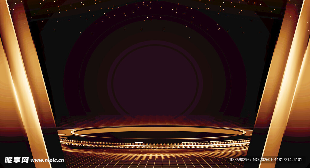 金色舞台背景