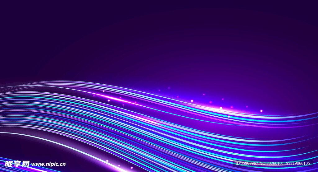 紫色动感光波背景图