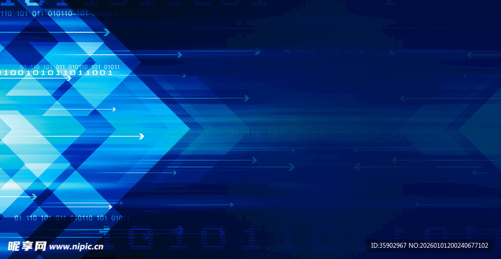 蓝色科技感几何图案背景