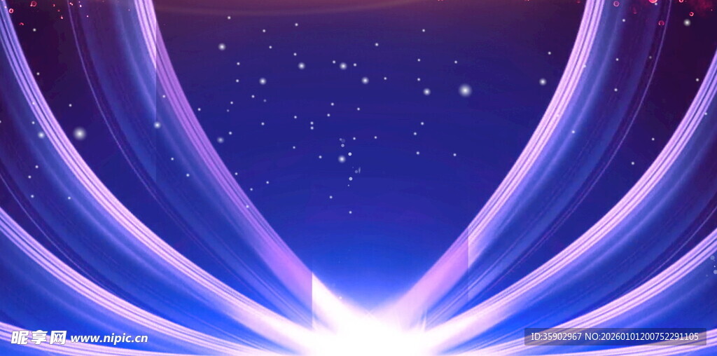 梦幻星空紫色光线背景