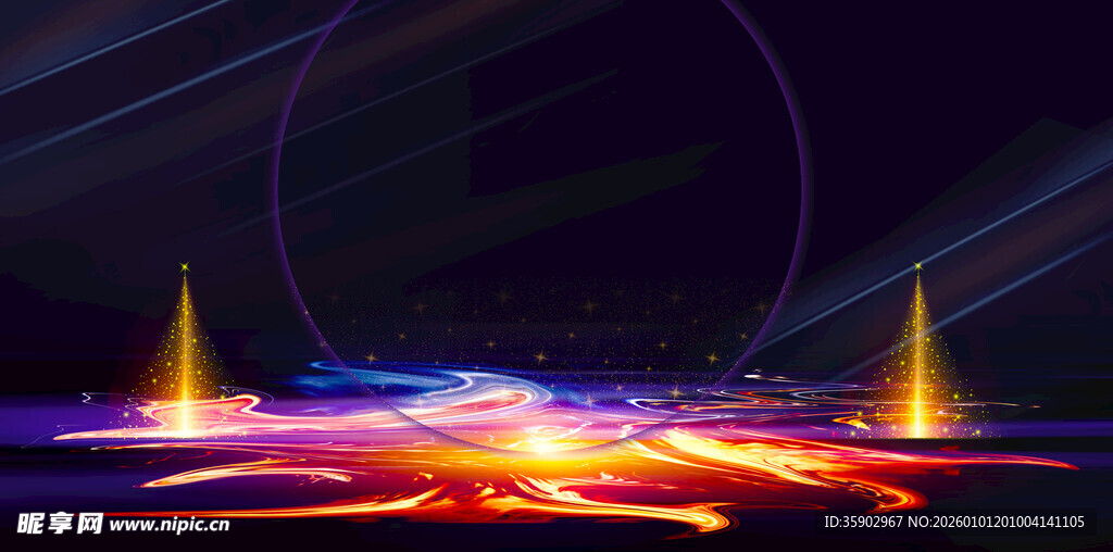 炫彩科幻光影场景画面