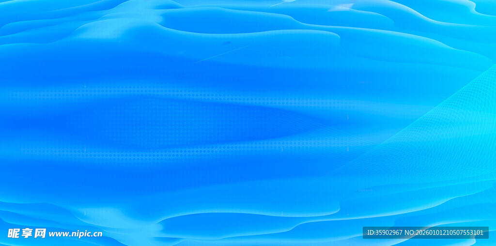 蓝色水波纹理背景图