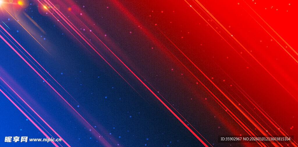 红蓝渐变光线背景图